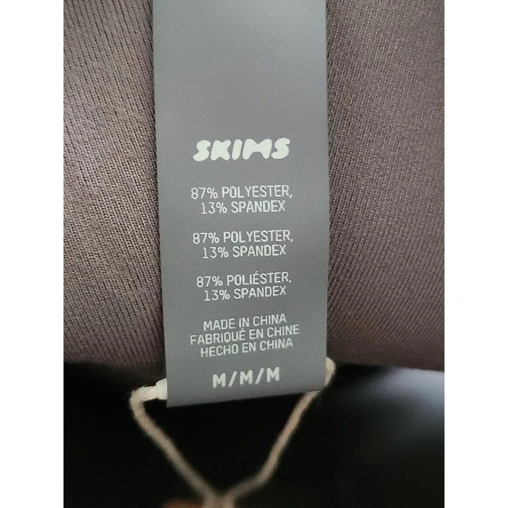 New Rare Skims Rubberized Scuba Swim Strapless One Piece Swimsuit Medium Gray